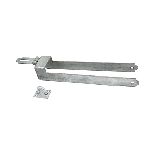 This is an image of Timco - Throw-Over Locking Gate Loop - Hot Dipped Galvanised 450mm (1 Each Plain Bag) TLGL450G