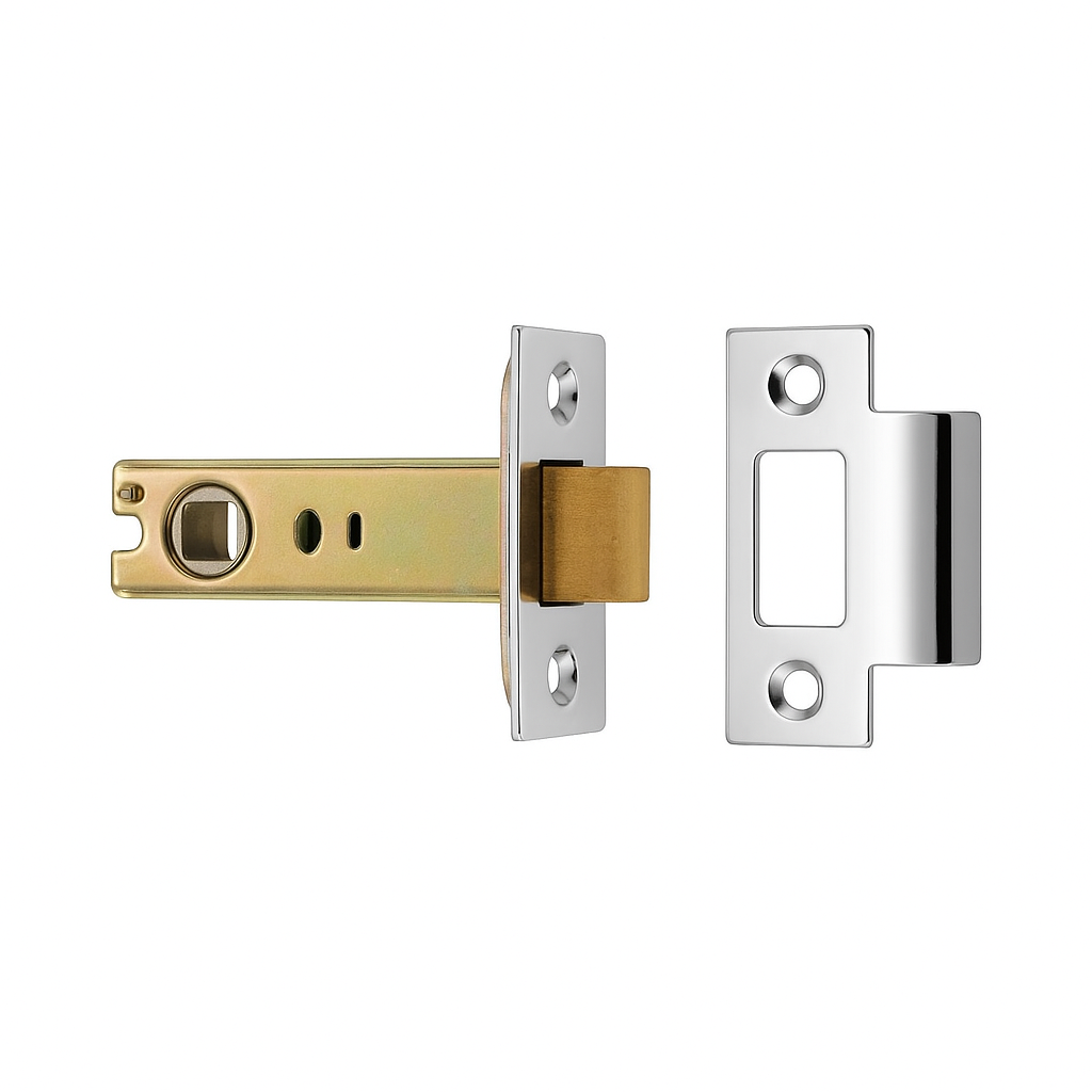 Eurospec - Heavy Sprung Tubular Latch 76mm - Bright/Satin Stainless Steel