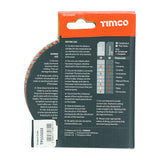 This is an image of Timco - Premium Tile & Ceramic Diamond Blade - Thin Turbo 115 x 22.2 (1 Each Box) TP115222