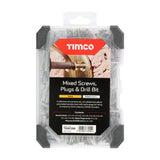 This is an image of Timco - Mixed Tray - Screws Plug & Drill Bit - Yellow - (251 PCS Tray) TRAY260