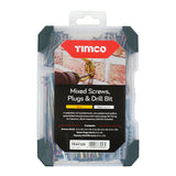This is an image of Timco - Mixed Tray - Screws Plug & Drill Bit - Yellow - (91 PCS Tray) TRAY320