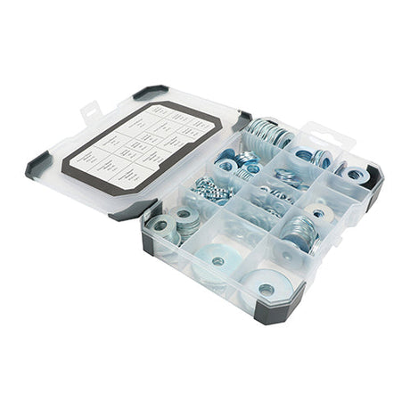 This is an image of Timco - Mixed Tray - Washers - Zinc - (291 PCS Tray) TRAY580