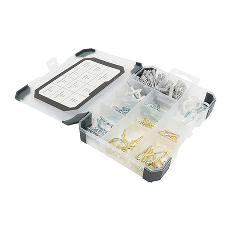 This is an image of Timco - Mixed Tray - Hooks & Eyes - (133 PCS Tray) TRAY700