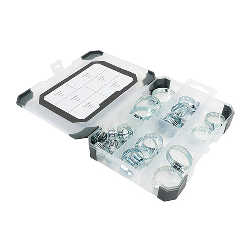 This is an image of Timco - Mixed Tray - Hose Clips - (25 PCS Tray) TRAY970
