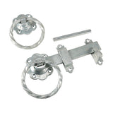 This is an image of Timco - Ring Gate Latch - Twisted - Hot Dipped Galvanised 6" (1 Each Plain Bag) TRGL6GB
