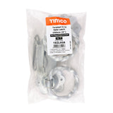 This is an image of Timco - Ring Gate Latch - Twisted - Hot Dipped Galvanised 6" (1 Each Plain Bag) TRGL6GB