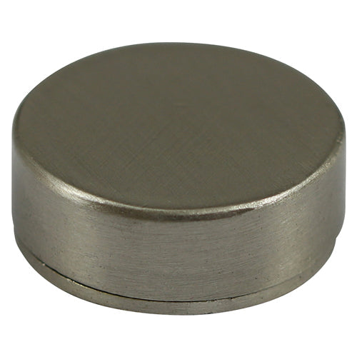 This is an image of Timco - Threaded Screw Caps - Solid Brass - Satin Nickel 12mm - (4 PCS TIMpac) TSC12SNP