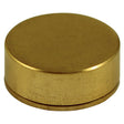 This is an image of Timco - Threaded Screw Caps - Solid Brass - Polished Brass 14mm - (4 PCS TIMpac) TSC14PBP