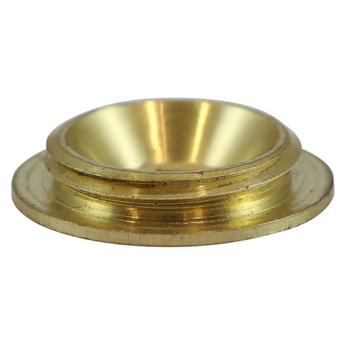 This is an image of Timco - Threaded Screw Caps - Solid Brass - Satin 14mm - (4 PCS TIMpac) TSC14SBP