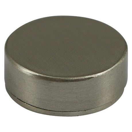 This is an image of Timco - Threaded Screw Caps - Solid Brass - Satin Nickel 14mm - (4 PCS TIMpac) TSC14SNP