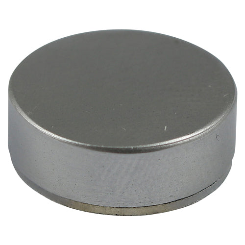 This is an image of Timco - Threaded Screw Caps - Solid Brass - Satin Chrome 18mm - (4 PCS TIMpac) TSC18SCP