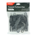 This is an image of Timco - Tarpaulin Tie Down Clips 80mm x 40mm (10 Pieces Bag) TTC10