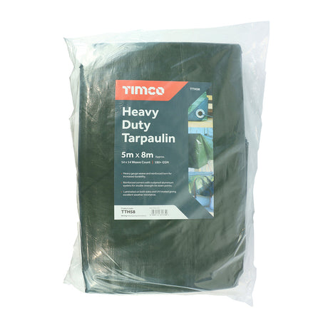This is an image of Timco - Tarpaulin - Heavy Duty 5 x 8m (1 Each Bag) TTH58
