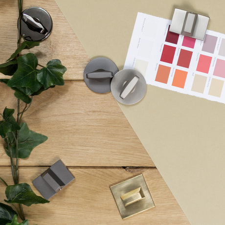 Quality image of Tupai Rapido 5S Line WC Turn on 5mm Slimline Round Rose (bolt through fixing only) - Titanium | Sku. twcr5stt | available from Trade Door Handles.