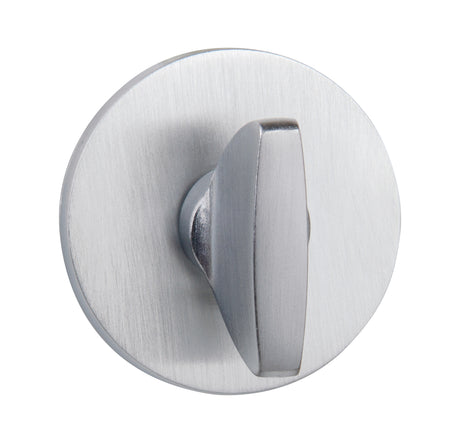 Quality image of Tupai Rapido 5S Line WC Turn on 5mm Slimline Round Rose (bolt through fixing only) - Satin Chrome | Sku. twcr5ssc | available from Trade Door Handles.
