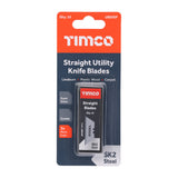 This is an image of Timco - Utility Knife Blades 60 x 19 x 0.6 (10 Pieces Backing Card) UBDISP