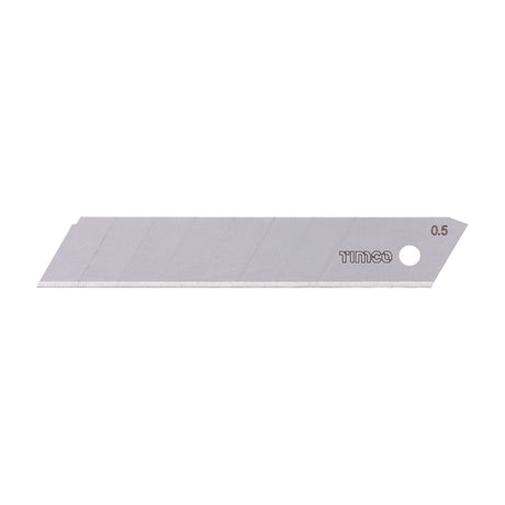 This is an image of Timco - Snap Off Utility Knife Blades 100 x 18 x 0.6 (10 Pieces Backing Card) UBSNAP18