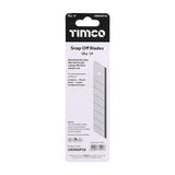 This is an image of Timco - Snap Off Utility Knife Blades 100 x 18 x 0.6 (10 Pieces Backing Card) UBSNAP18