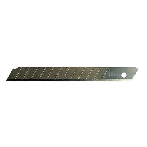 This is an image of Timco - Snap Off Utility Knife Blades 80 x 9 x 0.6 (10 Pieces Backing Card) UBSNAP9