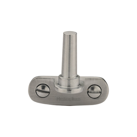 High quality image of Heritage Brass - Cranked Casement Stay Pin Satin Chrome finish | Sku. v1002-sc | available to order from Trade Door Handles in Kendal.