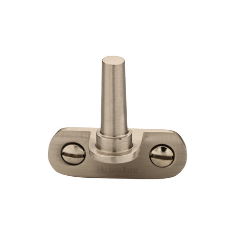 High quality image of Heritage Brass - Cranked Casement Stay Pin Satin Nickel finish | Sku. v1002-sn | available to order from Trade Door Handles in Kendal.