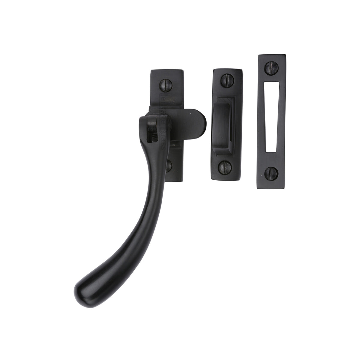 Heritage Brass Casement Window Fastener Ball Design Matt Black Finish
