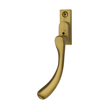 High quality image of Heritage Brass - Left-Handed Espagnolette Handle Ball Design Satin Brass finish | Sku. v1009l-lh-sb | available to order from Trade Door Handles in Kendal.