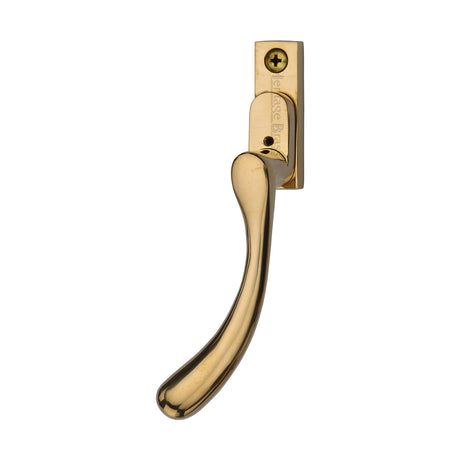 High quality image of Heritage Brass - Left-Handed Espagnolette Handle Ball Design Unlacquered Brass finish | Sku. v1009l-lh-ulb | available to order from Trade Door Handles in Kendal.
