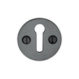 High quality image of Heritage Brass - Standard Key Escutcheon Round - V1010 - Matt Black | Sku. v1010-bkmt | available to order from Trade Door Handles in Kendal.