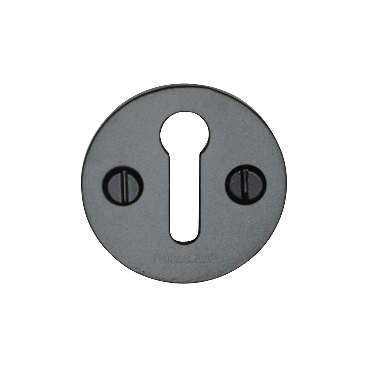 High quality image of Heritage Brass - Standard Key Escutcheon Round - V1010 - Matt Black | Sku. v1010-bkmt | available to order from Trade Door Handles in Kendal.