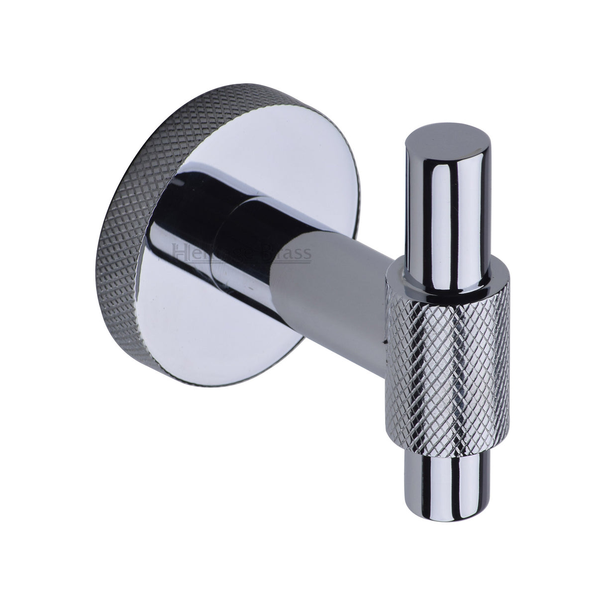 High quality image of the Heritage Brass Knurled Bar Hook-Polished Chrome Finish | Sku. v1042-pc | Discounted prices available from Trade Door Handles