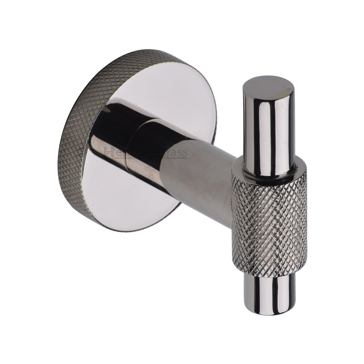High quality image of the Heritage Brass Knurled Bar Hook-Polished Nickel Finish
 | Sku. v1042-pnf | Discounted prices available from Trade Door Handles