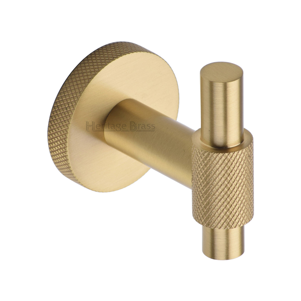 High quality image of the Heritage Brass Knurled Bar Hook-Satin Brass Finish | Sku. v1042-sb | Discounted prices available from Trade Door Handles