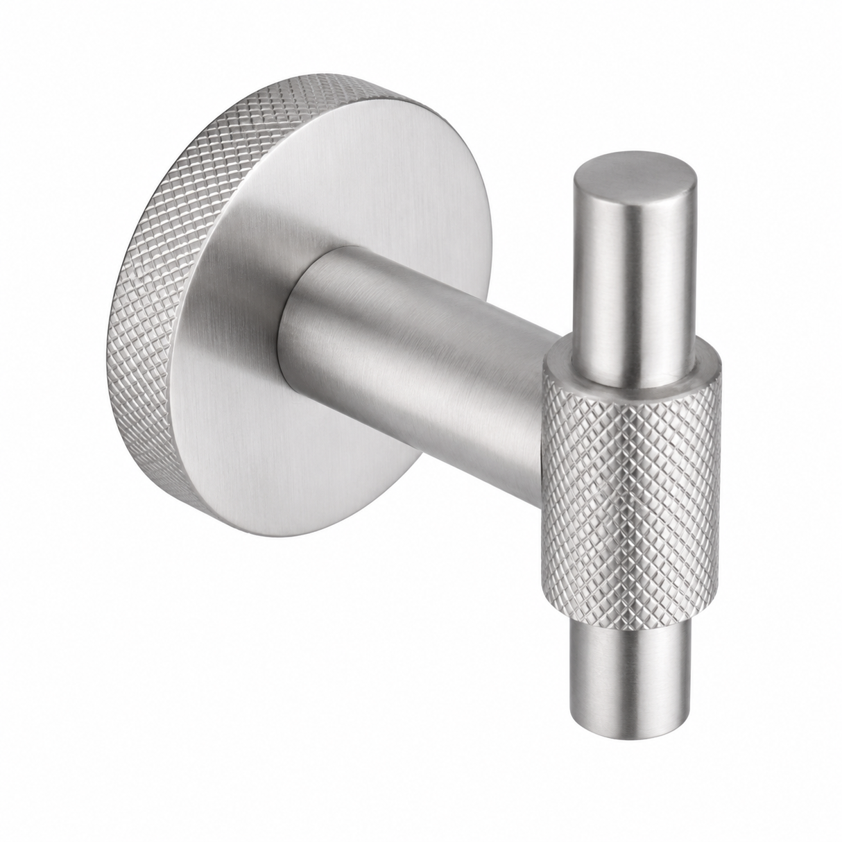 High quality image of the Heritage Brass Knurled Bar Hook-Satin Chrome Finish | Sku. v1042-sc | Discounted prices available from Trade Door Handles