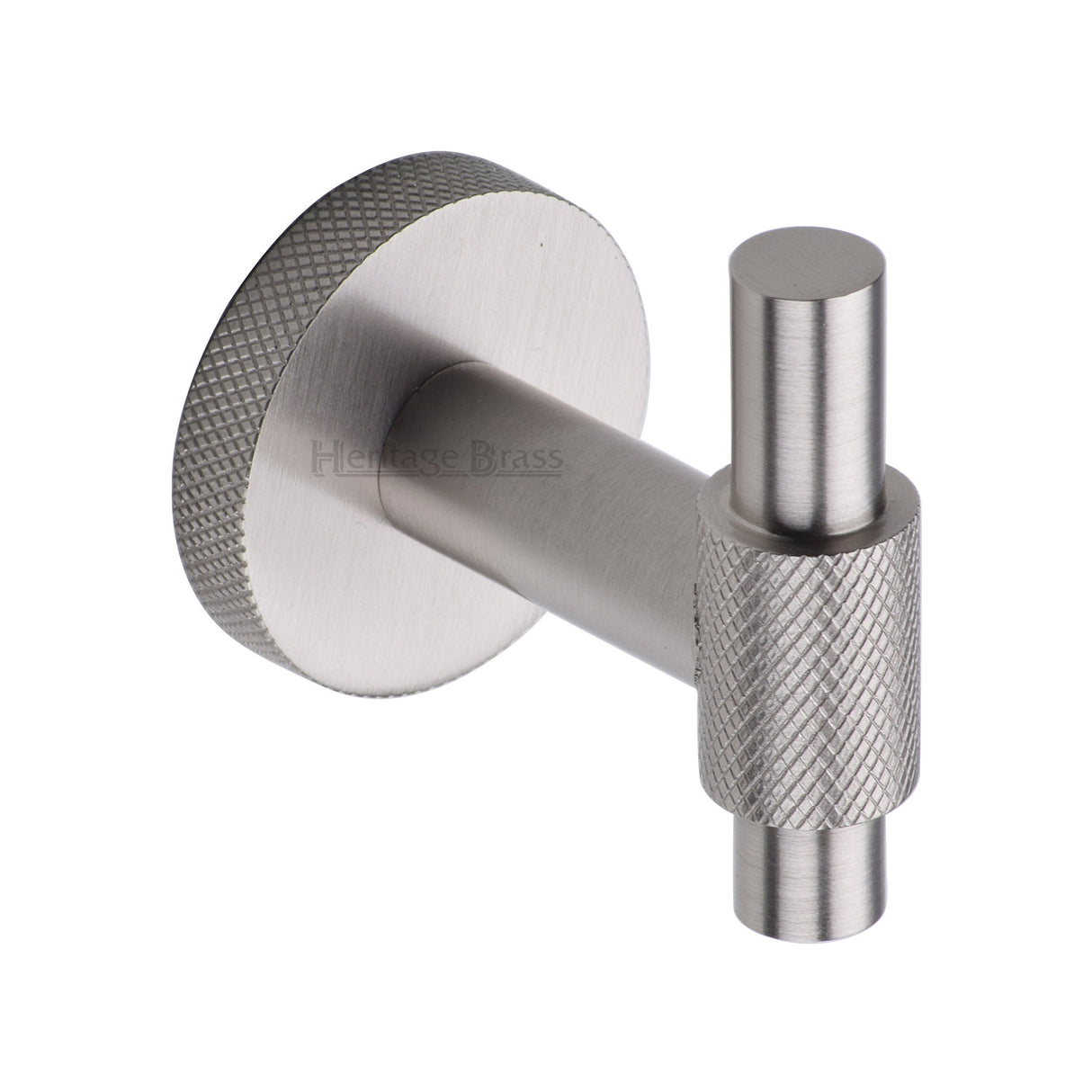 High quality image of the Heritage Brass Knurled Bar Hook-Satin Nickel Finish | Sku. v1042-sn | Discounted prices available from Trade Door Handles