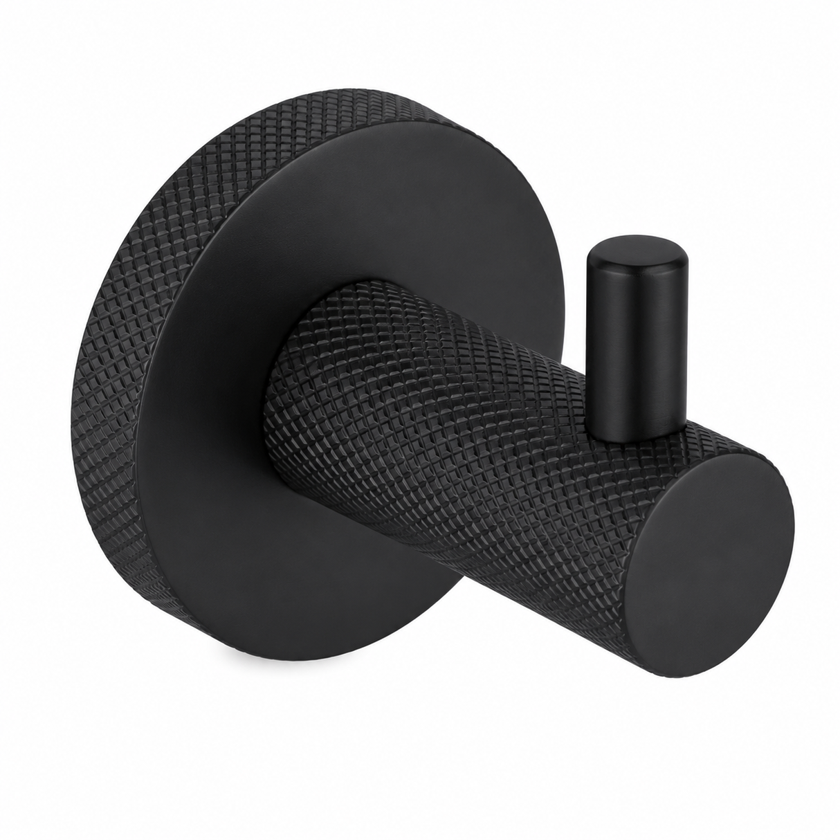 High quality image of the Heritage Brass Knurled Hook with Peg-Matt Black Finish | Sku. v1046-bkmt | Discounted prices available from Trade Door Handles