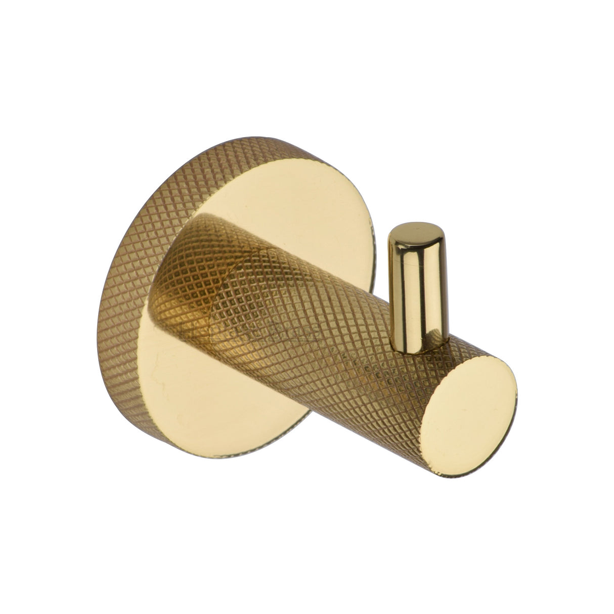 High quality image of the Heritage Brass Knurled Hook with Peg-Polished Brass Finish | Sku. v1046-pb | Discounted prices available from Trade Door Handles