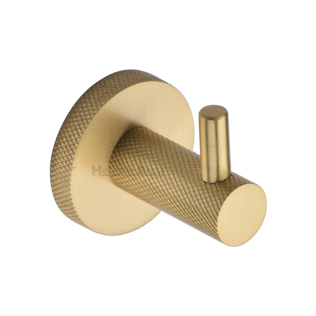 High quality image of the Heritage Brass Knurled Hook with Peg-Satin Brass Finish | Sku. v1046-sb | Discounted prices available from Trade Door Handles