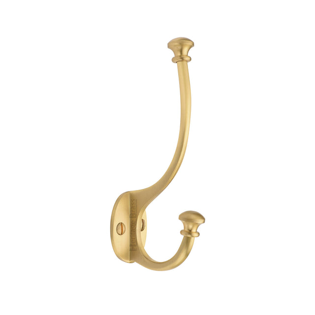 High quality image of the Heritage Brass Ball Hat And Coat Hook Satin Brass Finish
 | Sku. v1052-sb | Discounted prices available from Trade Door Handles