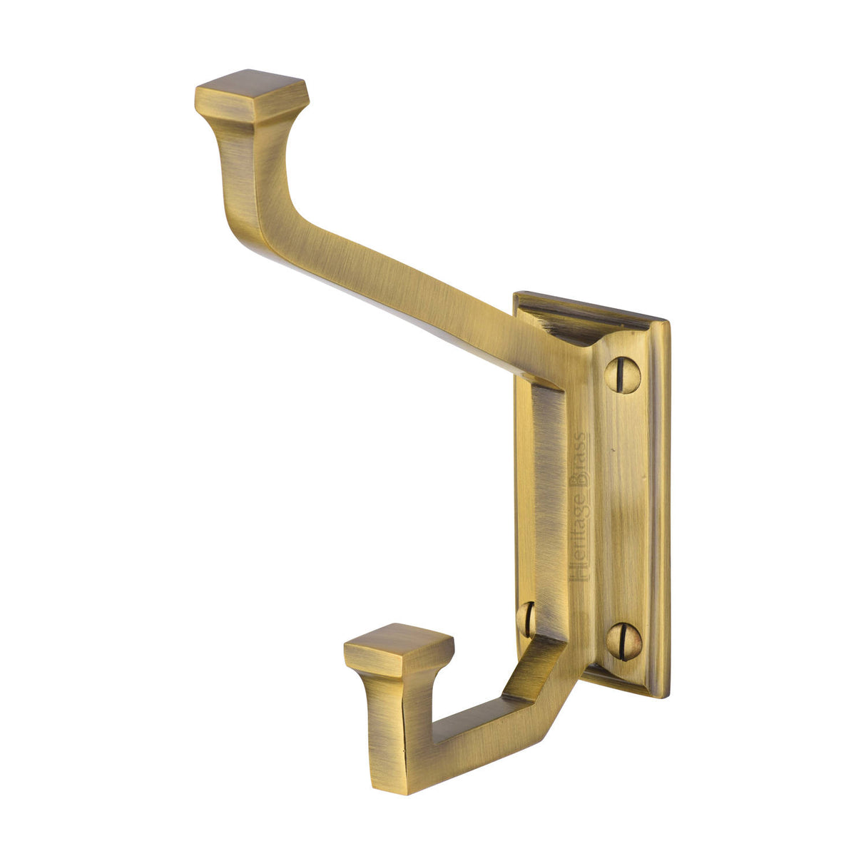 High quality image of the Heritage Brass Rectangular Hat and Coat Hook Antique Brass Finish
 | Sku. v1053-at | Discounted prices available from Trade Door Handles