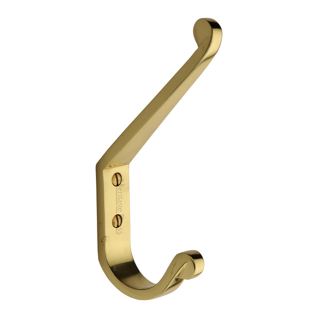 High quality image of the Heritage Brass Angular Hook Polished Brass Finish
 | Sku. v1066-pb | Discounted prices available from Trade Door Handles