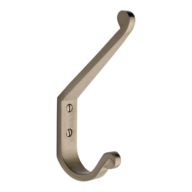 High quality image of the Heritage Brass Angular Hook Satin Nickel Finish
 | Sku. v1066-sn | Discounted prices available from Trade Door Handles