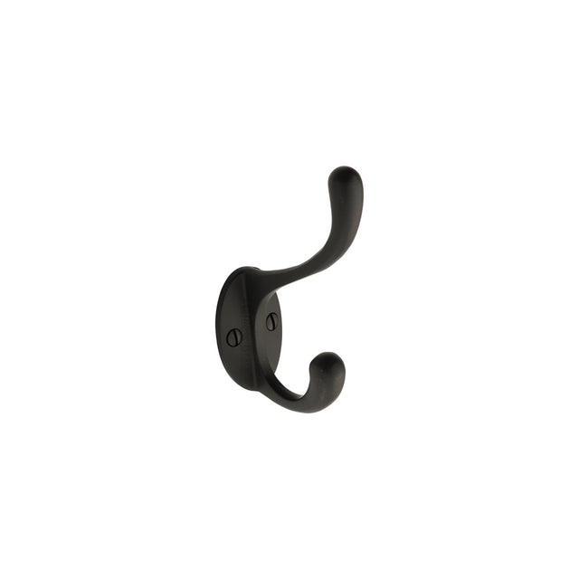 High quality image of the Heritage Brass Classic Small Hat &amp; Coat Hook Matt Black Finish
 | Sku. v1068-100-bkmt | Discounted prices available from Trade Door Handles