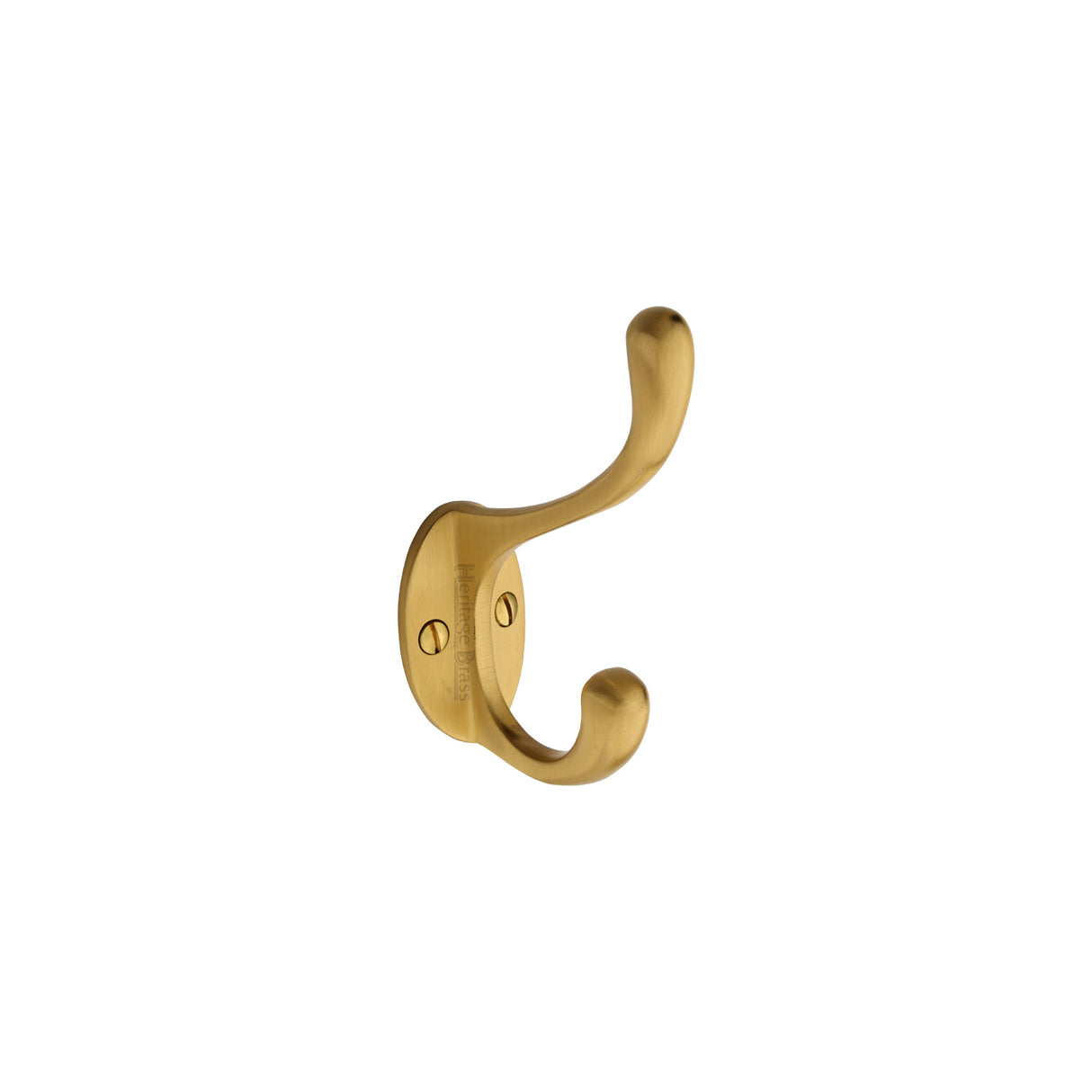 High quality image of the Heritage Brass Classic Small Hat &amp; Coat Hook Satin Brass Finish
 | Sku. v1068-100-sb | Discounted prices available from Trade Door Handles