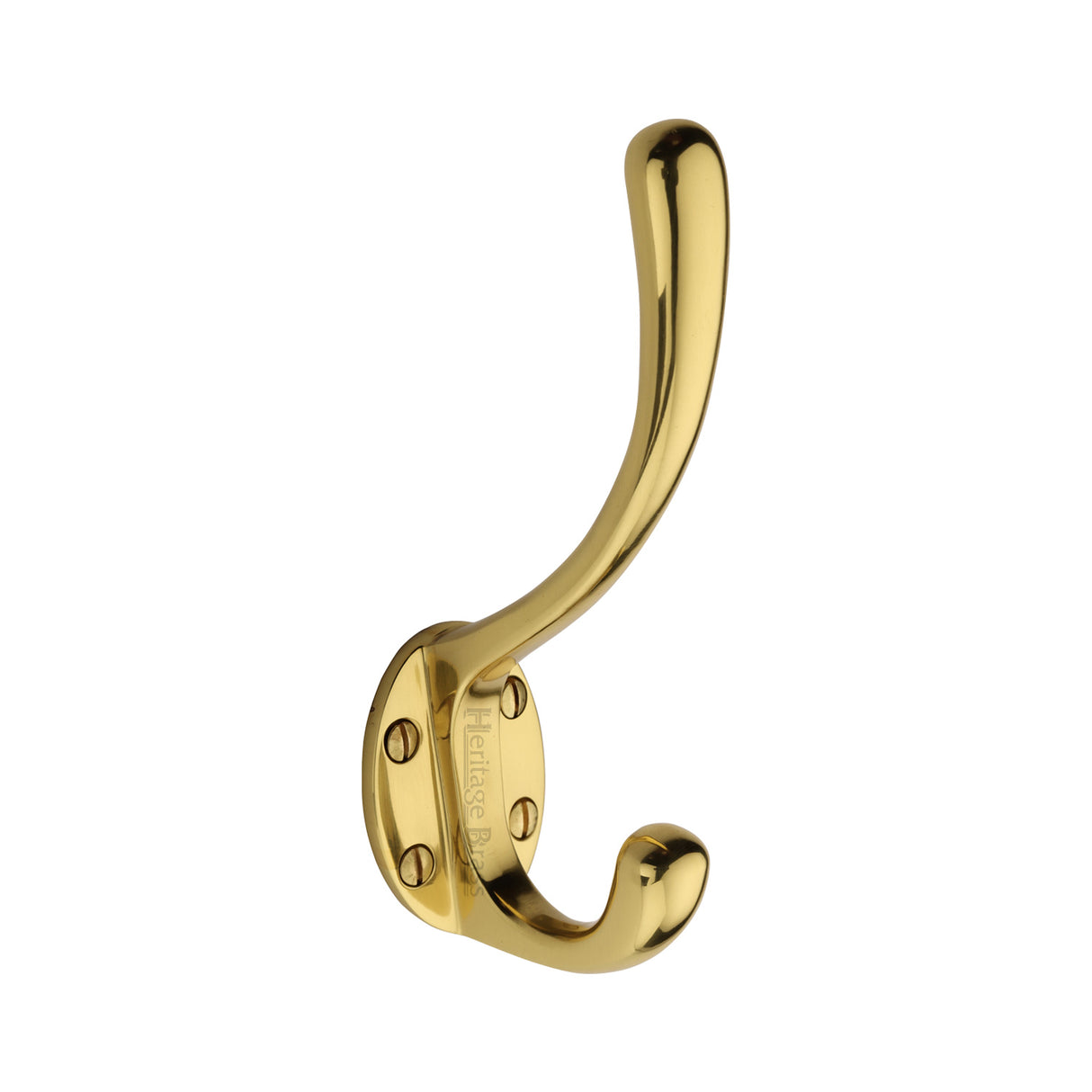 High quality image of the Heritage Brass Classic Hat &amp; Coat Hook Polished Brass Finish
 | Sku. v1068-142-pb | Discounted prices available from Trade Door Handles