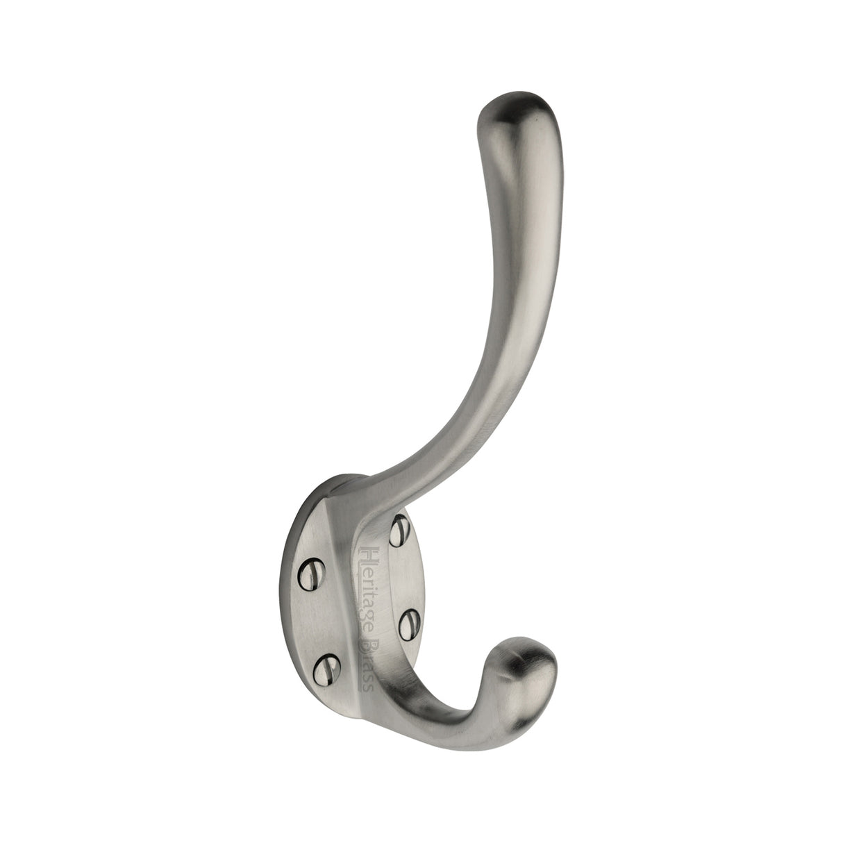 High quality image of the Heritage Brass Classic Hat &amp; Coat Hook Satin Chrome Finish
 | Sku. v1068-142-sc | Discounted prices available from Trade Door Handles