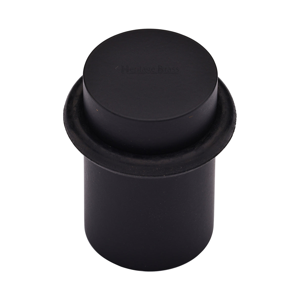 High quality image of the Heritage Brass Round Door Stop Matt Black Finish
 | Sku. v1083-bkmt | Discounted prices available from Trade Door Handles