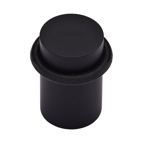High quality image of the Heritage Brass Round Door Stop Matt Black Finish
 | Sku. v1083-bkmt | Discounted prices available from Trade Door Handles