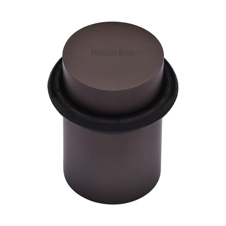 High quality image of the Heritage Brass Round Door Stop Matt Bronze Finish
 | Sku. v1083-mb | Discounted prices available from Trade Door Handles