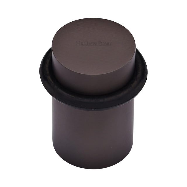 High quality image of the Heritage Brass Round Door Stop Matt Bronze Finish
 | Sku. v1083-mb | Discounted prices available from Trade Door Handles